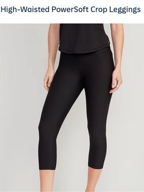 Old Navy High-Waisted Black Crop Leggings
